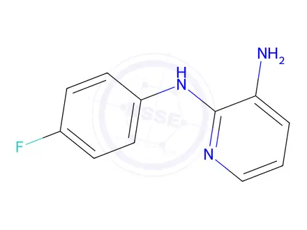 Chemical structure of 2-N-(4-fluorophenyl)pyridine-2,3-diamine