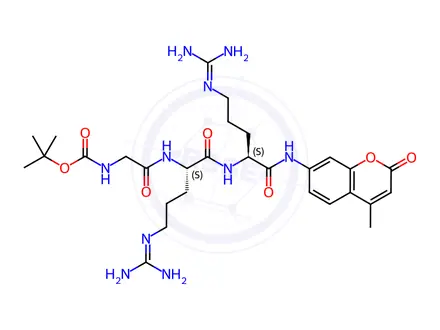 Chemical structure of Boc-GRR-AMC