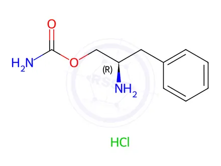Chemical structure of (βR)-β-amino-Benzenepropanol 1-carbamate hydrochloride (1:1)