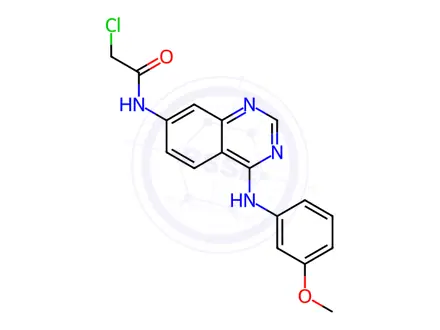 Chemical structure of Acetamide, 2-chloro-N-[4-[(3-methoxyphenyl)amino]-7-quinazolinyl]-