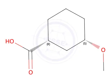 Chemical structure of cis-3-Methoxycyclohexanecarboxylic acid