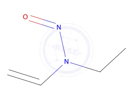 Chemical structure of vinylethylnitrosamine