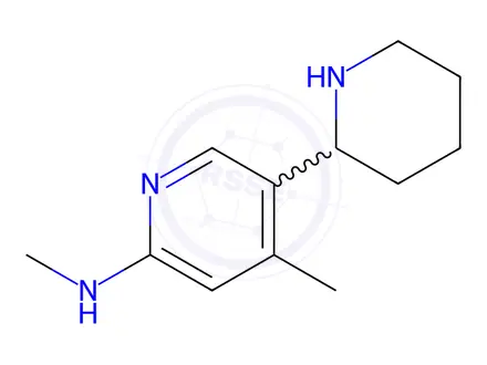 Chemical structure of N,4-Dimethyl-5-(piperidin-2-yl)pyridin-2-amine