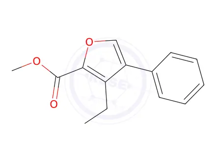 Chemical structure of Methyl 3-ethyl-4-phenylfuran-2-carboxylate