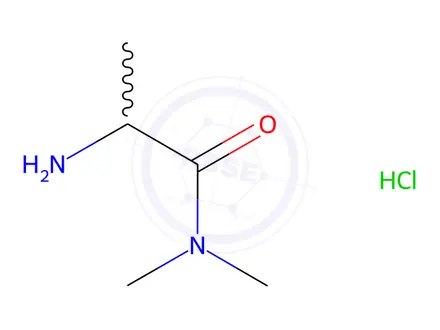 Chemical structure of 2-Amino-N,N-dimethylpropanamide hydrochloride