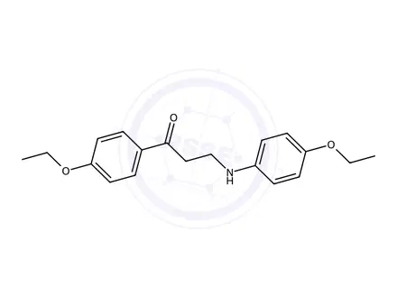 Chemical structure of 1-(4-Ethoxyphenyl)-3-((4-ethoxyphenyl)amino)propan-1-one