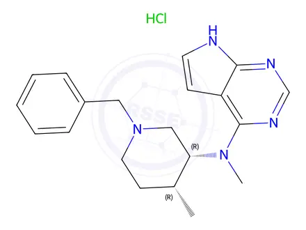 Chemical structure of N-((3R,4R)-1-benzyl-4-Methylpiperidin-3-yl)-N-Methyl-7H-pyrrolo[2,3-d]pyriMidin-4-aMine