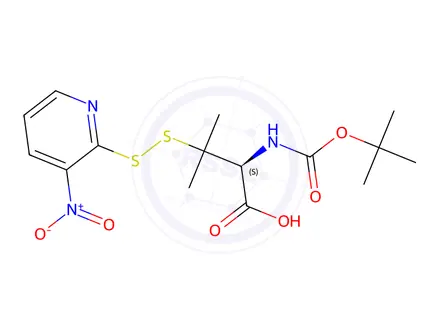 Chemical structure of Boc-D-Pen (NPys)-OH