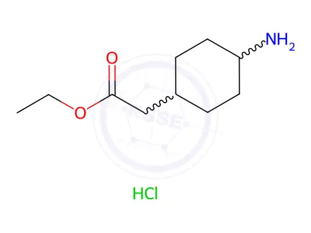 Chemical structure of Ethyl 4-aminocyclohexaneacetate hydrochloride