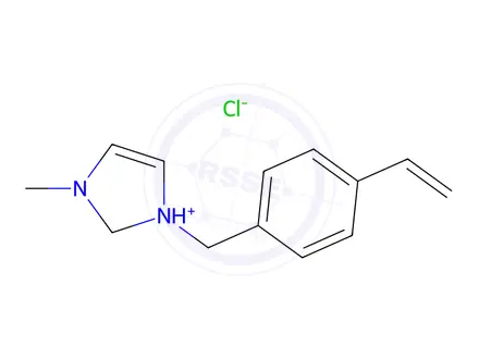 Chemical structure of 1-Methyl-3-(4-vinylbenzyl)-1H-imidazol-3-ium chloride