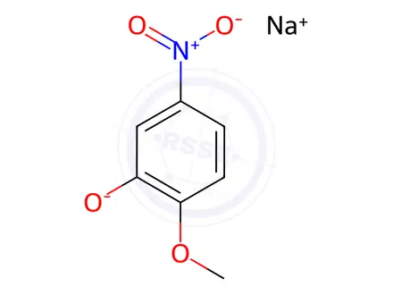 Chemical structure of 5-Nitroguaiacol sodium salt