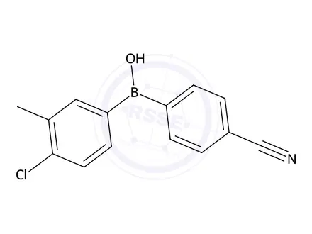 Chemical structure of 4-((4-Chloro-3-methylphenyl)(hydroxy)boryl)benzonitrile