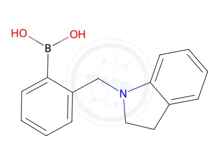 Chemical structure of [2-(2,3-Dihydro-1h-indol-1-ylmethyl)phenyl]boranediol