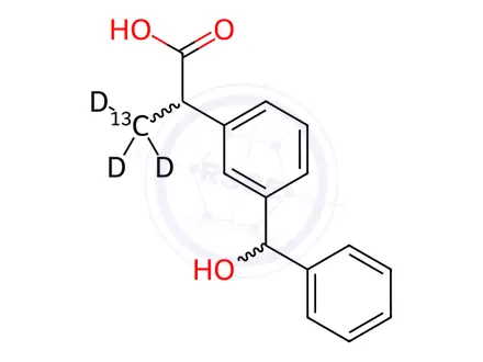 Chemical structure of Ketoprofen Impurity 31-13C,d3