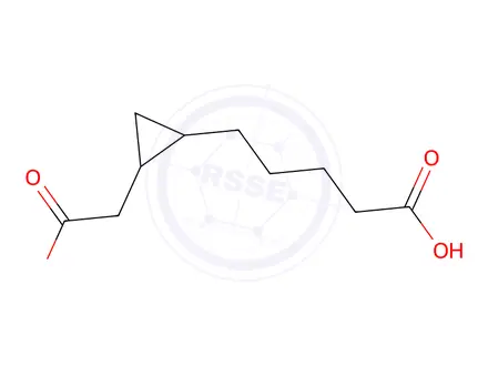 Chemical structure of 5-(2-(Carboxymethyl)cyclopropyl)pentanoic Acid