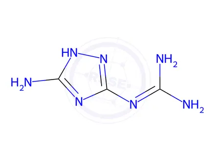Chemical structure of Guanidine, (5-amino-1H-1,2,4-triazol-3-yl)-(9CI)