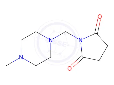 Chemical structure of Succinimide, N-(4-methyl-1-piperazinylmethyl)-
