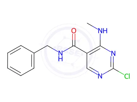 Chemical structure of N-Benzyl-2-chloro-4-(methylamino)pyrimidine-5-carboxamide
