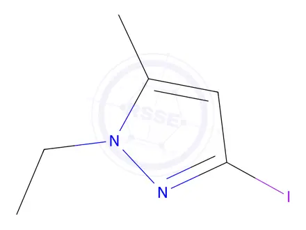 Chemical structure of 1-Ethyl-3-iodo-5-methyl-1H-pyrazole