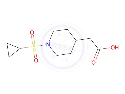 Chemical structure of 2-(1-(Cyclopropylsulfonyl)piperidin-4-yl)acetic acid
