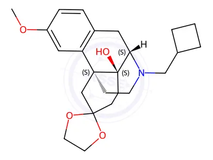 Chemical structure of (-)-3-Methoxy Butorphanol 6-Ethylene Ketal