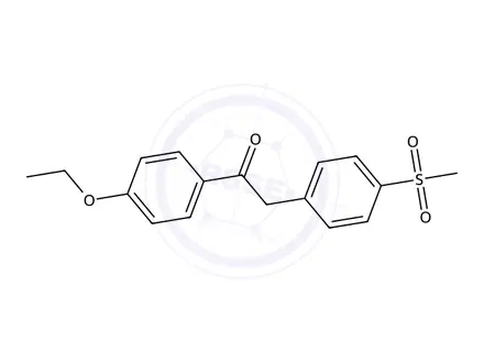 Chemical structure of 1-(4-Ethoxyphenyl)-2-(4-(methylsulfonyl)phenyl)ethan-1-one