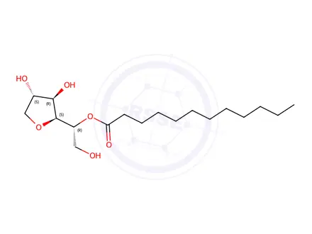 Chemical structure of SORBITAN LAURATE