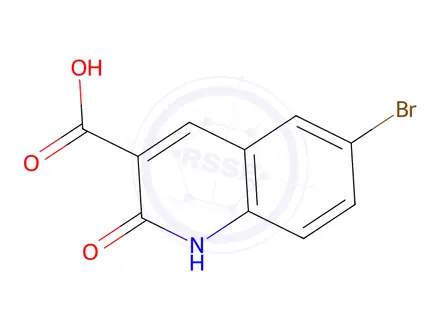 Chemical structure of 6-Bromo-2-oxo-1,2-dihydroquinoline-3-carboxylic Acid