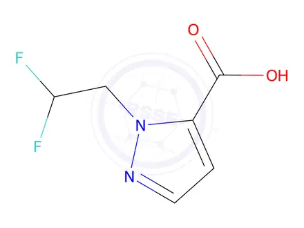 Chemical structure of 1-(2,2-difluoroethyl)-1H-pyrazole-5-carboxylic acid