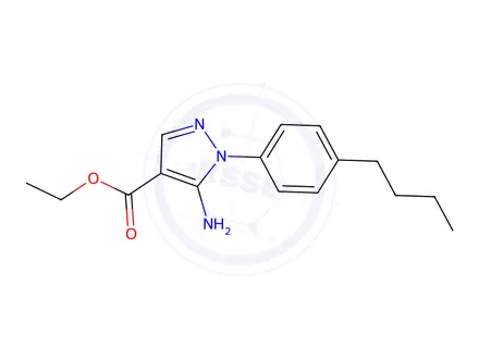 Chemical structure of Ethyl 5-amino-1-(4-butylphenyl)-1H-pyrazole-4-carboxylate