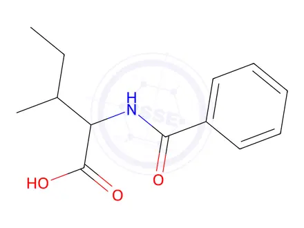 Chemical structure of Isoleucine, N-benzoyl-, (2R,3R)-rel-(9CI)