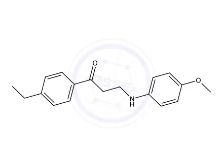 Chemical structure of 1-(4-Ethylphenyl)-3-((4-methoxyphenyl)amino)propan-1-one