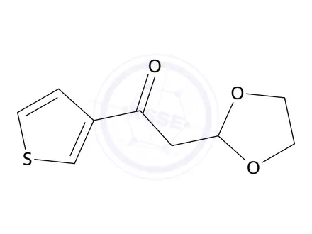 Chemical structure of 2-(1,3-Dioxolan-2-yl)-1-thiophen-3-yl-ethanone