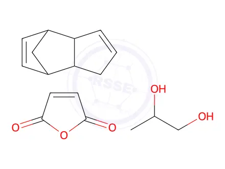 Chemical structure of 2,5-furandione, polymer with 1,2-propanediol and 3a,4,7,7a-tetrahydro-4,7-metha
