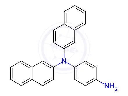 Chemical structure of N1,N1-di(naphthalen-2-yl)benzene-1,4-diamine