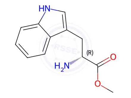 Chemical structure of methyl (2R)-2-amino-3-(1H-indol-3-yl)propanoate