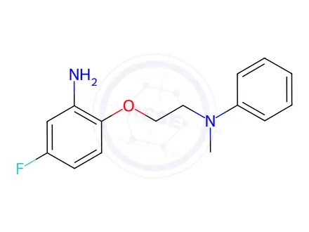 Chemical structure of N-(2-(2-amino-4-fluorophenoxy)ethyl)-N-methylaniline