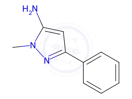 Chemical structure of 1-Methyl-3-phenyl-1H-pyrazol-5-amine