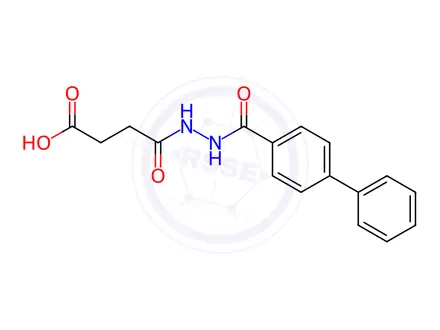 Chemical structure of 4-[2-([1,1'-biphenyl]-4-ylcarbonyl)hydrazino]-4-oxobutanoic acid