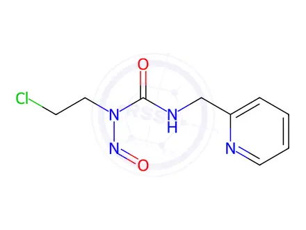 Chemical structure of 1-(2-chloroethyl)-1-nitroso-3-(methylene-2-pyridinyl)urea
