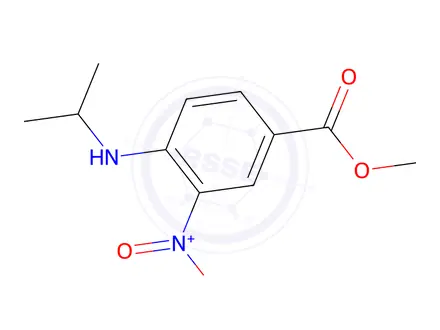Chemical structure of 4-Isopropylamino-3-nitro-benzoic acid methyl ester