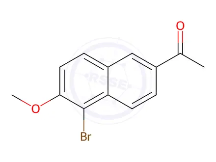 Chemical structure of 2-Acetyl-5-bromo-6-methoxynaphthalene