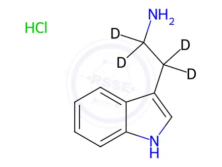 Chemical structure of Tryptamine-α,α,β,β HCl-[D4]
