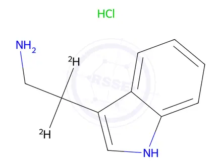 Chemical structure of Tryptamine-beta,beta-d2 HCl