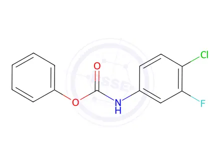 Chemical structure of Phenyl (4-chloro-3-fluorophenyl)carbamate