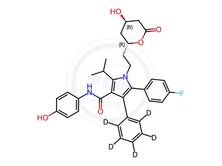 Chemical structure of 4-Hydroxy atorvastatin lactone-d5
