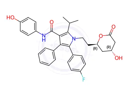 Chemical structure of 4-Hydroxy Atorvastatin Lactone