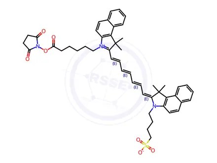 Chemical structure of Indocyanine Green-Succinimidyl Ester