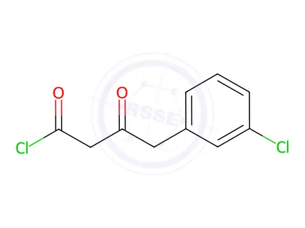 Chemical structure of 3-Oxo-4-(3-chlorophenyl)butanoyl chloride
