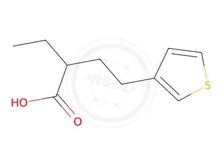 Chemical structure of 2-Ethyl-4-(thiophen-3-yl)butanoic acid